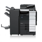 柯尼卡美能达Bizhub758 A3黑白多功能复合机复印机打印机扫描多功能一体机 9英寸超大触摸屏 (双面输稿器50页装订器四纸盒)