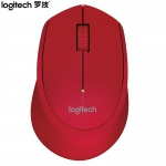 罗技（Logitech）M280无线鼠标家用商务USB办公鼠标右手鼠标人体工学 红色