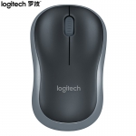 罗技（Logitech） M185鼠标 无线鼠标 办公鼠标 对称鼠标 黑色灰边 带无线2.4G接收器