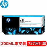 惠普（HP） 727 原装墨盒 (适用T920/T930/T1500/T250绘图仪打印机) HP727墨盒照片黑300ml