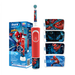欧乐B儿童电动牙刷 小圆头牙刷(3-7岁适用)护齿 蜘蛛侠款D100Kid（刷头图案随机）