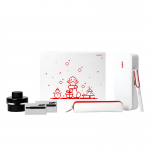 凌美（LAMY） 钢笔礼盒狩猎系列限定款墨水笔礼盒装 姜饼人白红钢笔礼盒 EF笔尖