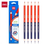 得力 58899 铅笔 12支 红蓝双头 设计绘图工业工程木工标记 彩色铅笔