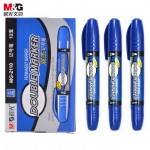 晨光（M&G） MG2110双杰记号笔双头粗油性笔光盘CD笔大头笔防水物流办公用品 蓝色