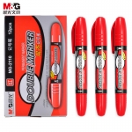 晨光（M&G） MG2110双杰记号笔双头粗油性笔光盘CD笔大头笔防水物流办公用品 红色